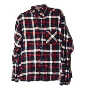Jackson Hole size XL plaid flannel button down shirt red black white